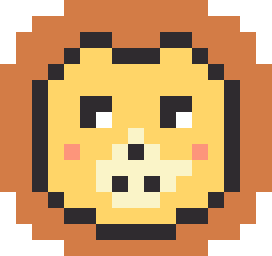 ライオンのドット絵