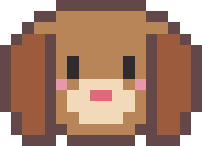 ロップイヤーうさぎのドット絵