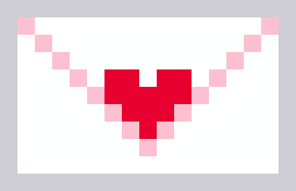 ラブレターのドット絵