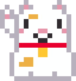 招き猫のドット絵