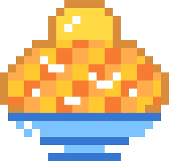 マンゴーかき氷のドット絵