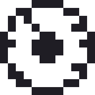 目玉のドット絵（白黒）