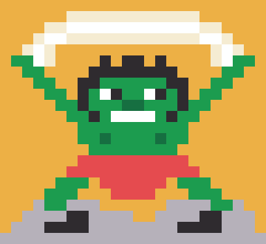風神（俵屋宗達「風神雷神図屏風」）のドット絵