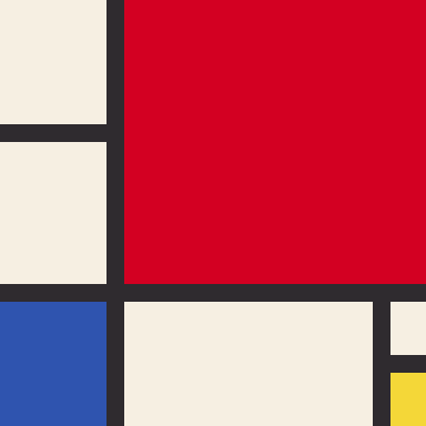 コンポジション（モンドリアン）のドット絵