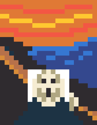 叫び（ムンク）のドット絵