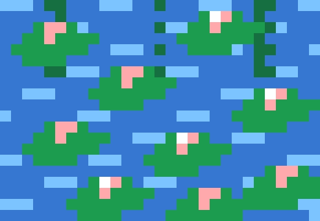 睡蓮（モネ）のドット絵