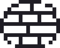 メロンパンのドット絵（白黒）