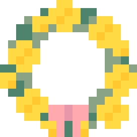 ミモザのリースのドット絵