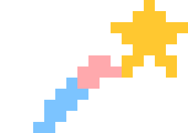 流れ星のドット絵