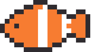 熱帯魚のドット絵