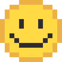 スマイル（ニコちゃん）のドット絵