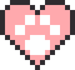 肉球ハートのドット絵