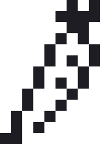 にんじんのドット絵（白黒）