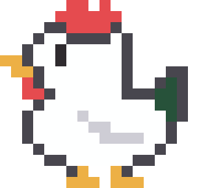 にわとり(酉・干支)のドット絵