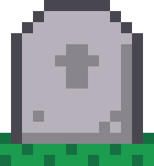 ハロウィンのお墓のドット絵