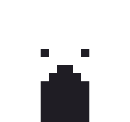 おにぎりのドット絵（白黒）