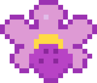 蘭の花（オーキッド）のドット絵