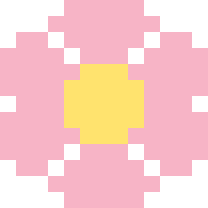 パステルのお花のドット絵