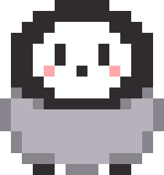 皇帝ペンギンのひなのドット絵