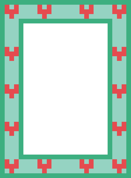 写真立て(ハートのフォトフレーム)のドット絵