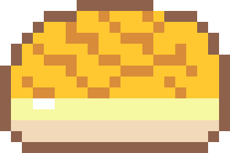 パイナップルパン（菠蘿油）のドット絵