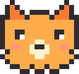 ポメラニアンのドット絵