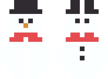 立体の雪だるまのドット絵