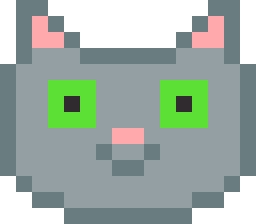 ロシアンブルーのドット絵
