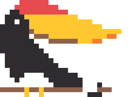 サイチョウのドット絵