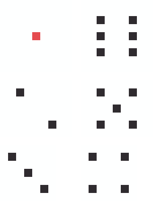 さいころ（立体）のドット絵