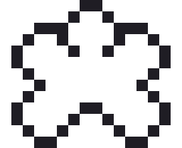 さくらのドット絵（白黒）