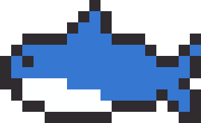 サメのドット絵