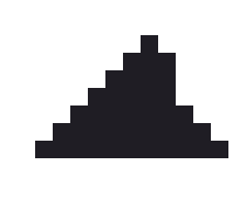 サンタのぼうしのドット絵（白黒）