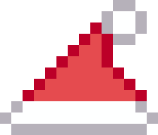 サンタのぼうしのドット絵