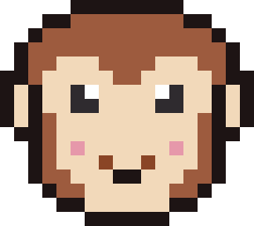 さる（申・干支）のドット絵
