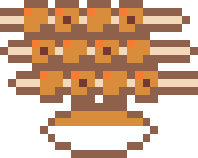 サテ（串焼き）のドット絵