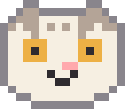 スコティッシュフォールドのドット絵