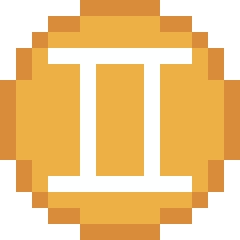 ふたご座のマーク（5/21〜6/21）のドット絵