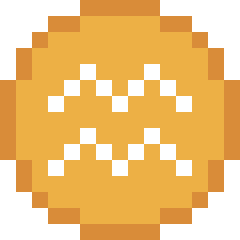 みずがめ座のマーク（1/20〜2/18）のドット絵
