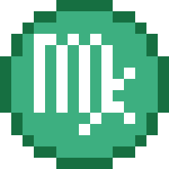 おとめ座のマーク（8/23〜9/22）のドット絵