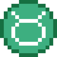 おうし座のマーク（4/20〜5/20）のドット絵