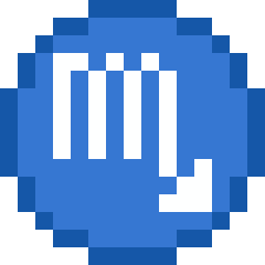 さそり座のマーク（10/24〜11/22）のドット絵