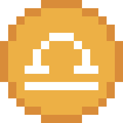 てんびん座のマーク（9/23〜10/23）のドット絵