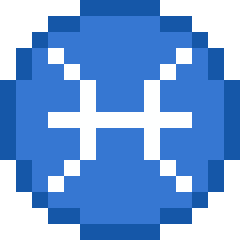 うお座のマーク（2/19〜3/20）のドット絵