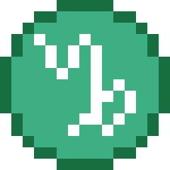 やぎ座のマーク（12/22〜1/19）のドット絵