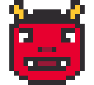 節分の鬼のドット絵