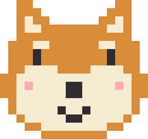 柴犬のドット絵