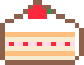 ショートケーキのドット絵