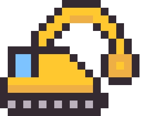 ショベルカーのドット絵