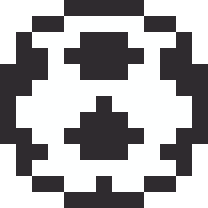 サッカーボールのドット絵